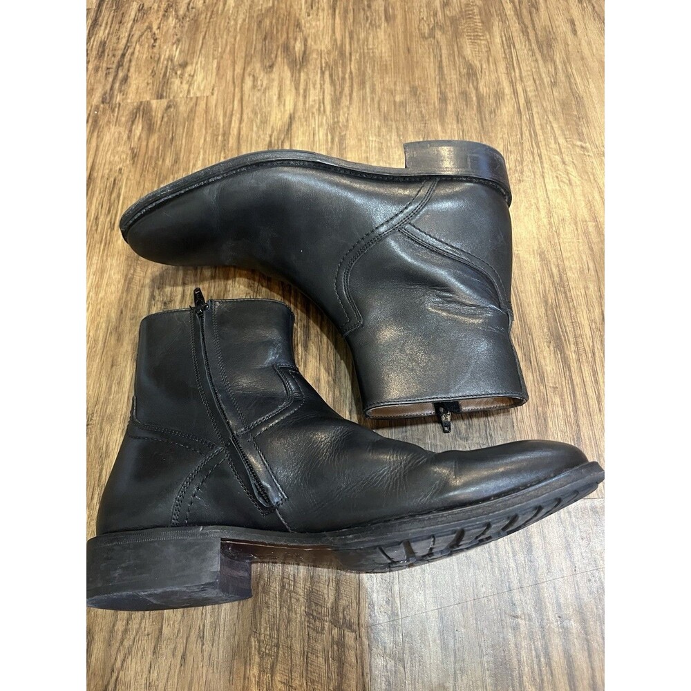 Florsheim Imperial Men 8D Black Leather Side Zip Ankle Boots Capital Dress 14163 - Picture 3 of 14